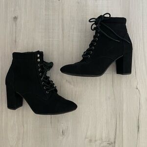 Madden Girl Tie Up Black Booties